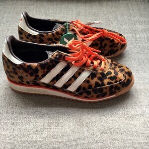 Adidas SL 72 OG Leopard Print Cowhide Sneakers NWT size 5.5
